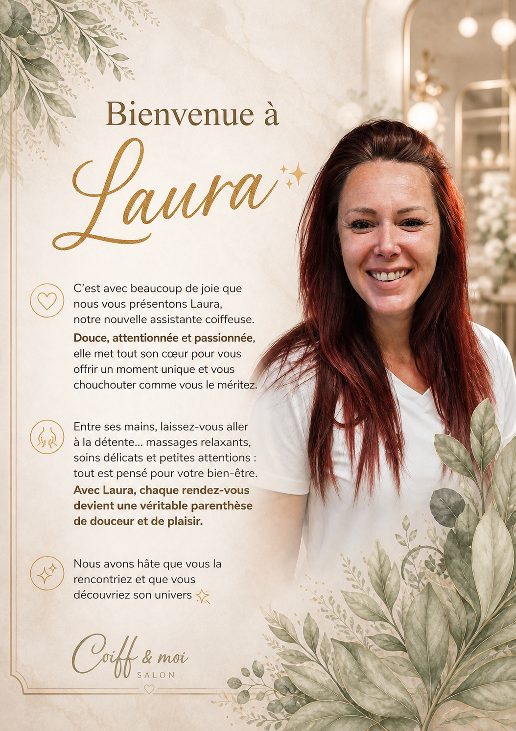 presentation de Laura Équipe de coiffeuses professionnelles Coiff & Moi à Hyères